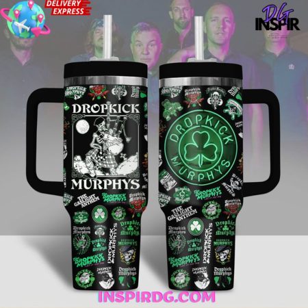 Dropkick Murphys Clover 30oz or 40oz Stainless Tumbler With Handle NVA