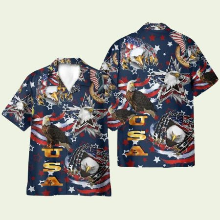 Eagle Usa Flag 4Th July Idependence Day Hawaiian Shirt