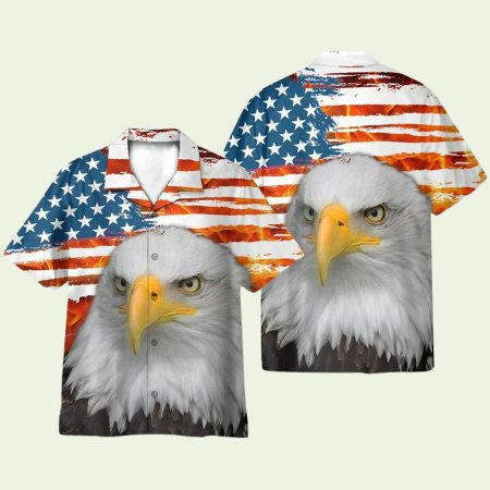 Eagle Usa Flag 4Th July Idependence Day Hawaiian Shirt