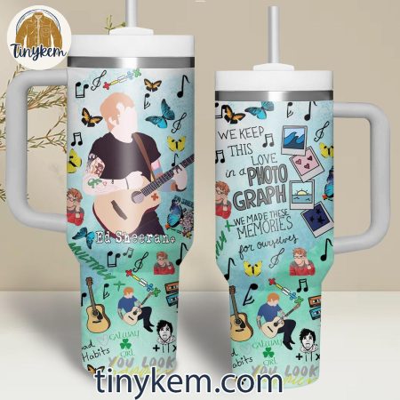 Ed Sheeran 30oz or 40oz Stainless Steel Tumbler With Handle HG with Handle