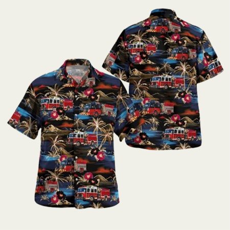 Egg Harbor Township New Jersey Bargaintown Volunteer Fire Company Hawaiian Shirt