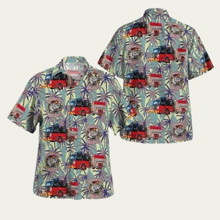 Egg Harbor Township New Jersey Bargaintown Volunteer Fire Company Rescue 1527 Hawaiian Shirt