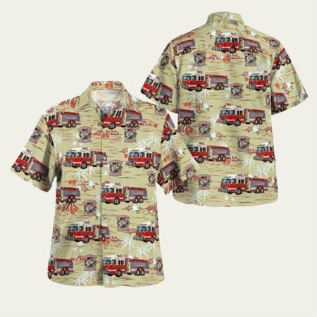 Egg Harbor Township New Jersey Bargaintown Volunteer Fire Company Tanker 1528 Hawaiian Shirt