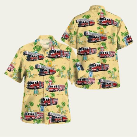 Egg Harbor Township New Jersey Cardiff Volunteer Fire Department Hawaiian Shirt