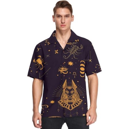 Egyptian Anubis Constellation Hawaiian Shirt