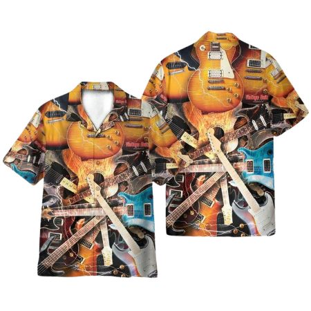 Electric Guitar Vintage Hawaiian Shirt