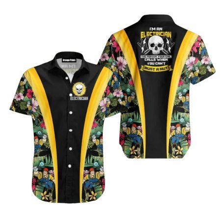 I Am An Electrician Tropical Pattern Hawaiian Shirt
