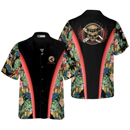 Electrician Tropical And Skull Hawaiian Shirt