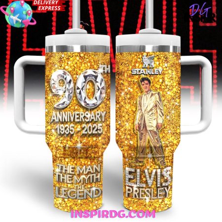 Elvis Presley 90th Anniversary Special Edition  30oz 40 oz Tumbler With Handle HG Cup