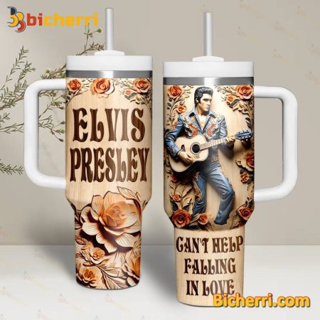 Elvis Presley I Can’t Help Falling In Love 30oz or 40oz Stainless Tumbler With Handle NVA