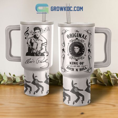 Elvis Presley The Original King 30oz or 40oz Stainless Tumbler With Handle NVA