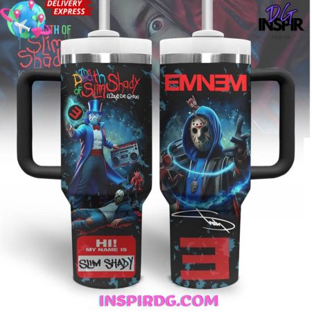 Eminem The Death of Slim Shady 30oz or 40oz Stainless Tumbler With Handle NVA