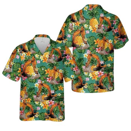 Excavator Hawaiian Shirt