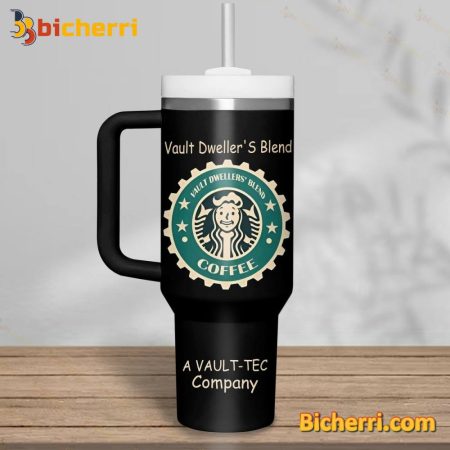Fallout Vault Dweller’s Blend Coffee 30oz or 40oz Stainless Tumbler With Handle NVA