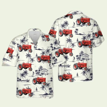 Farmall Super Md Tractor Hawaiian Shirt