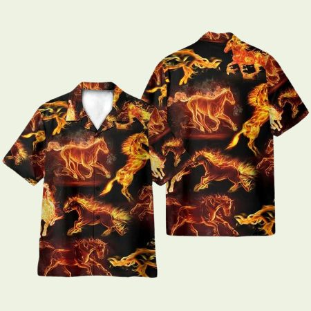 Fire Horse Hawaiian Shirt