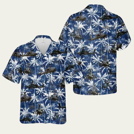 Fire Us Army Boeing Ah64 Apache Trending Hawaiian Shirt