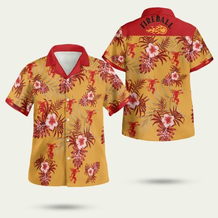 Fireball Cinnamon Whisky Hawaiian Shirt