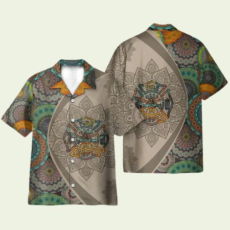 Firefighter Firre Dept Mandala Hawaiian Shirt