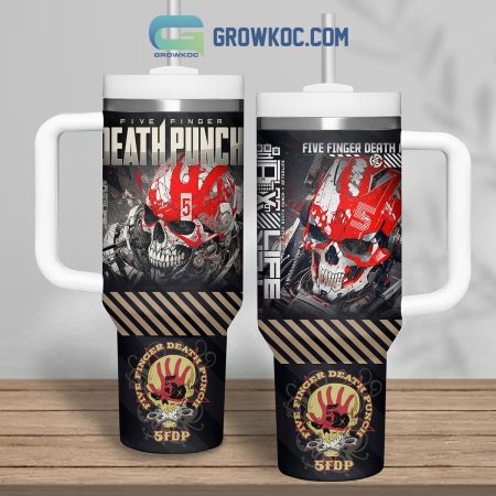 Five Finger Death Punch 5FDP Fan 30oz or 40oz Stainless Tumbler With Handle NVA