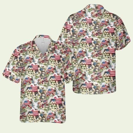 Flag Mailboxes Patriotic Hawaiian Shirt