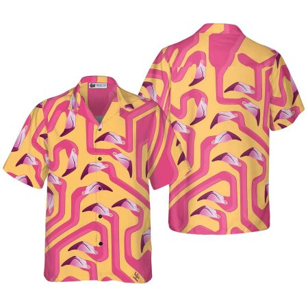 Flamingo Funny Pattern Hawaiian Shirt