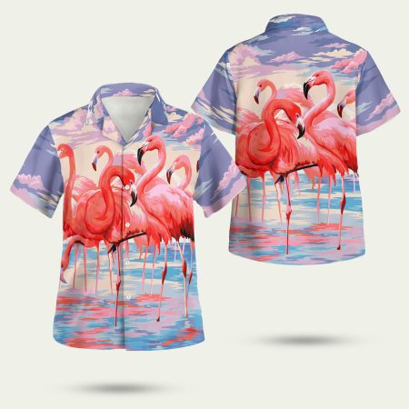 Flamingo Flamingo Cloud Adult Hawaiian Shirt