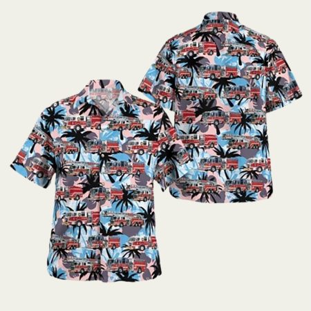 Flemington Nj Raritan Township Fire Company Hawaiian Shirt