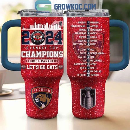 Florida  Let’s Go Cats 30oz or 40oz Stainless Tumbler With Handle NVA