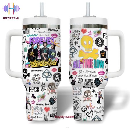 Forever All Time Low The Reckless And The Brave Quencher 30oz or 40oz Stainless Steel Tumbler With Handle NVA