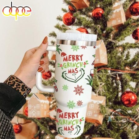 Funny Christmas Grinchmas Cup The How The Grinch Stole Christmas Xmas Travel Mugs Printed 30oz or 40oz Quencher Tumbler LN