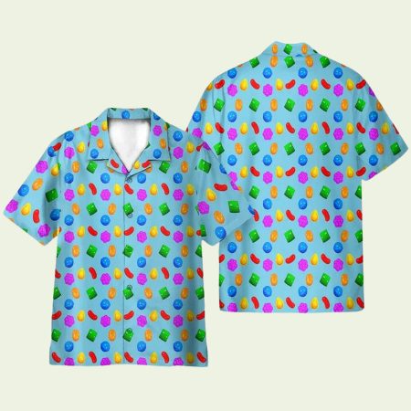 Funny Games Candy Crush Saga Hawaiian Shirt