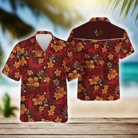 Vintage Tribal Hibiscus Captain Morgan Hawaiian Shirt, Captain Morgan Logo Aloha Summer Beach Shirts, Captain Morgan Rum Button Up Hawaiian Shirt
