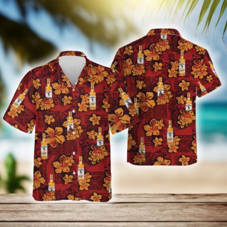 Vintage Tribal Hibiscus Captain Morgan Hawaiian Shirt, Captain Morgan Rum Aloha Summer Beach Shirts, Captain Morgan Rum Button Up Hawaiian Shirts