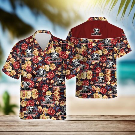 Vintage Floral Pattern Lagunitas Brewing Hawaiian Shirt, Lagunitas Logo Prints Aloha Summer Beach Shirts, Lagunitas Beer Button Up Hawaiian Shirts