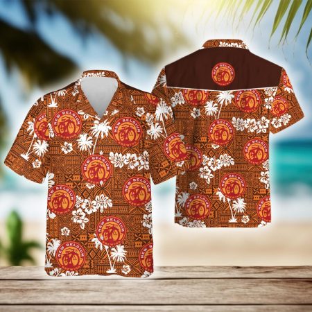 Tropical Tribal Pattern New Belgium Brewing Hawaiian Shirt, New Belgium Logo Aloha Summer Beach Shirts, New Belgium Beer Button Up Hawaiian Shirt