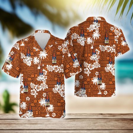 Tropical Tribal Pattern New Belgium Brewing Hawaiian Shirt, New Belgium Aloha Summer Beach Shirts, New Belgium Beer Button Down Hawaiian Shirt