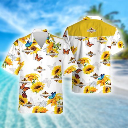Kendall-jackson Wine Butterfly Sunflower Hawaiian Shirt, Kendall-jackson Logo Aloha Summer Beach Shirts, Kendall-jackson Wine Hawaiian Shirt