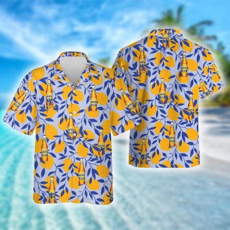 Tropical Lemonade Pattern Twisted Tea Hawaiian Shirt, Twisted Tea Aloha Summer Beach Shirts, Twisted Tea Malt Beverage Button Up Hawaiian Shirts