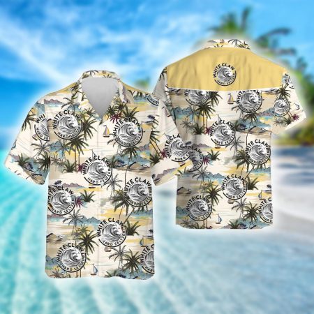 Tropical Island White Claw Hard Seltzer Hawaiian Shirts, White Claw Logo Print Aloha Summer Beach Shirts, White Claw Button Down Hawaiian Shirts