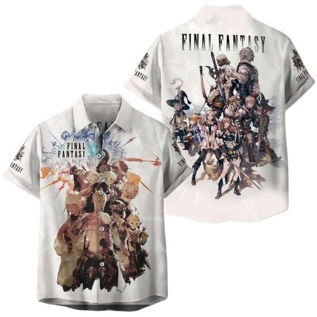 Game Final Fantasy Xvi White Pattern Hawaiian Shirt