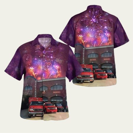 Garden City Park Fire Department Rescue Squad Company Five 4Th Of July Hawaiian Shirt