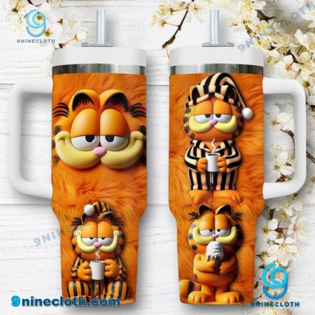Garfield Cartoon Character 40oz Tumbler With Handle HG