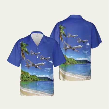 General Atomics Mq 9 Reaper Of The 29Th Attack Squadron (29 Atks) Hawaiian Shirt