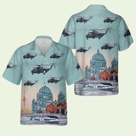 German Air Force Sikorsky Ch53 Sea Stallion Hawaiian Shirt