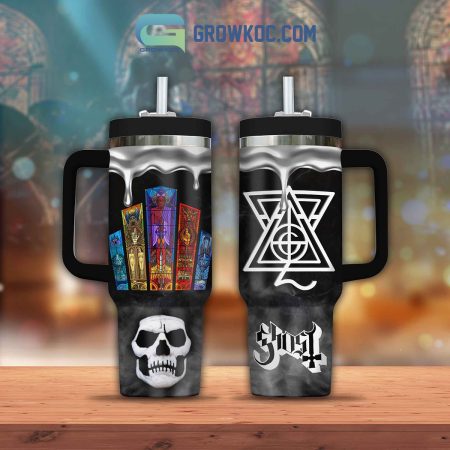 Ghost Rock Band Fan 30oz or 40oz Stainless Tumbler With Handle NVA