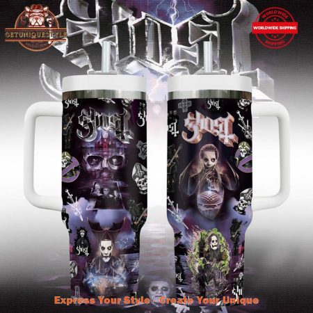 Ghost Rock Band Limited Edition 40oz   30oz or 40oz Stainless Steel Tumbler With Handle HG