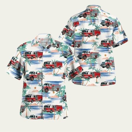 Gerry Volunteer Fire County New Hampshire Gilford Fire Rescue Hawaiian Shirt