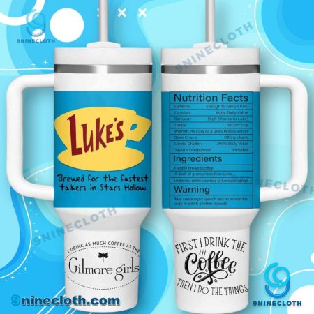 Gilmore Girls Lukes Nutrition Facts 40oz Tumbler With Handle HG