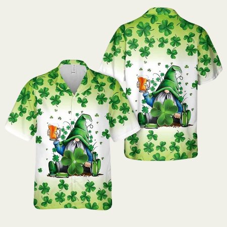 Gnomies Beer St Patrick’s Day Hawaiian Shirt